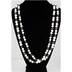 885.00CTW Black&White Freshwater Pearl Necklace