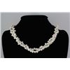 Image 1 : 372.53ctw White Rice Pearl Silver Necklace