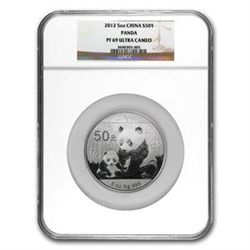 2012 5 oz Silver Panda Proof NGC PF-69