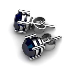 Sapphire 1.30ctw Earring 14kt White Gold