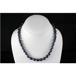 219.64CTW 16" BLACK FRESHWATER PEARL NECKLACE METAL LOC