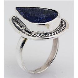SAPPHIRE CORRUNDUM 29.35CTW ANTIQUE LOOKS .925 RING