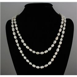 368.64CTW 46" PEACH LONGSTRAND FRESHWATER PEARL NECKLAC