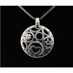 6.28gram Circle of Love Silver Pendant w/ CZ Stones