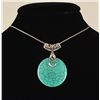 Image 1 : 104.13CTW NATURAL TURQUOISE ROUND PENDANT