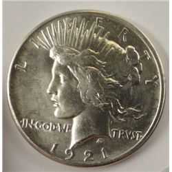 1921 PEACE DOLLAR CH/GEM BU