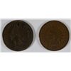 Image 1 : 1874 VF (HOLED) & 1876 GOOD INDIAN HEAD CENTS