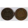 Image 2 : 1874 VF (HOLED) & 1876 GOOD INDIAN HEAD CENTS