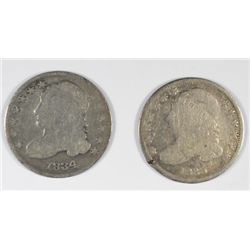 1834 VG+ & 1835 GOOD(DAMAGED) BUST DIMES