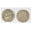 Image 1 : 1855 XF/AU & 1875-CC F/VF SEATED DIMES