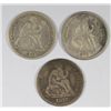 Image 1 : 1876 XF, 1876-CC VF & 1877-CC G/VG SEATED DIMES