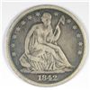 Image 1 : 1842 SEATED HALF DOLLAR FINE+