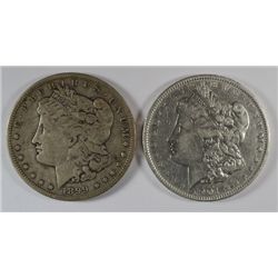 1899-S VF (DAMAGED) & 1901 VF MORGAN DOLLARS