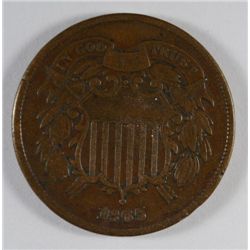 1865 TWO CENT FINE+