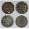 Image 2 : 4 1853 SEATED HALF DIMES "GRADING SET" (POOR,AG,GOOD,VG)