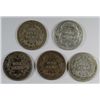 Image 2 : 5 DIFFERENT BARBER DIMES ( 00-O, 01,12,14-D,15) GOOD-VF