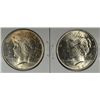 Image 1 : ( 2 ) 1922 PEACE SILVER DOLLARS, ALL ORIGINAL UNDIPPED MS-63