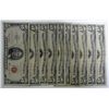 Image 1 : ( 10 ) NICE AVERAGE CIRCULATED U.S. $5.00 RED SEAL NOTES