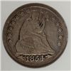 Image 2 : 1854 O HUGE "O" SEATED QUARTER NGC F-VF 15 VERY RARE!
