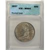 Image 1 : 1837 BUST HALF DOLLAR ICG MS 64 REEDED EDGE, SUPER!