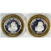 Image 1 : ( 2 ) COLLECTABLE LAS VEGAS SILVER CASINO TOKENS
