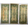 Image 2 : 3 1923 LARGE SIZE $1 SILVER CERTIFICATES LOW GRADE