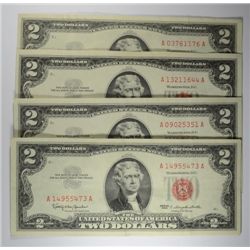 4 NICE $2 RED SEAL NOTES