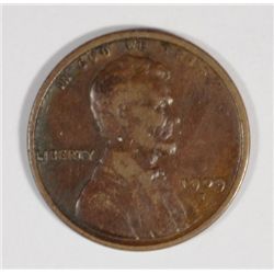 1909-S VDB LINCOLN CENT, VF/XF NICE  ORIGINAL COLOR, THE KEY  TO THE  SERIES