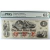 Image 1 : 18-- $1 WEST RIVER BANK JAMAICA, VT PMG 65 EPQ
