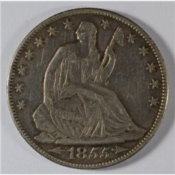1855-O SEATED HALF DOLLAR XF