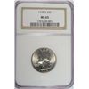 Image 1 : 1938-S WASHINGTON QUARTER, NGC MS-65  GEM WHITE