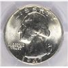 Image 2 : 1947 WASHINGTON QUARTER, PCGS MS-65  GEM WHITE