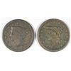 Image 1 : 1840 FINE & 1846 FINE LARGE CENTS