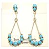 Image 1 : Zuni Turquoise Sterling Silver Post Earrings - Erma Esalalio