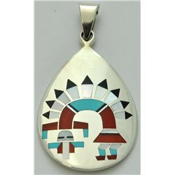 Zuni Multi-Stone Rainbow Kachina Pendant - Fred & Lolita Natachu