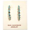 Image 1 : Zuni Turquoise Sterling Silver Half-Ring Post Earrings - Thomacita Hesarlley