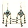Image 1 : Zuni Turquoise Sterling Silver French Hook Earrings - Wayne Johnson