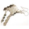 Image 2 : Zuni Turquoise Sterling Silver French Hook Earrings - Wayne Johnson