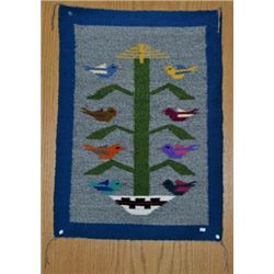 Navajo Multi-Color Birds "Tree of Life" Rug