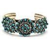 Image 1 : Zuni Turquoise Sterling Silver Bracelet - Wayne Johnson