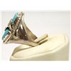 Image 3 : Zuni Turquoise Sterling Silver Snake Men's Ring - Effie Calavaza