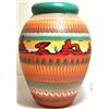 Image 1 : Navajo Painted Monument Valley Etched Pottery - Aaron Watchman