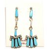 Image 1 : Zuni Turquoise Sterling Silver Post Earrings - Carlene Hattie