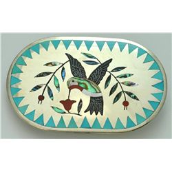 Zuni Multi-Stone Bird Sterling Silver Buckle - Nancy Edaakie