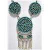 Image 2 : Zuni Turquoise Needlepoint Sterling Silver Necklace - Octavius & Irma Seowtewa