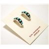 Image 2 : Zuni Turquoise Sterling Silver Half-Ring Post Earrings - Erica Paquin