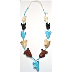 Zuni Multi-Stone 3 Direction Fetish Necklace - Ben Livingston