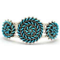 Zuni Turquoise Flower Bracelet - Octavius & Irma Seowtewa