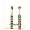 Image 1 : Zuni Turquoise Sterling Silver Post Earrings - Glennetta Luna