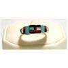 Image 1 : Zuni Multi-Stone Inlay Sterling Silver Women's Ring - Erma Eustice